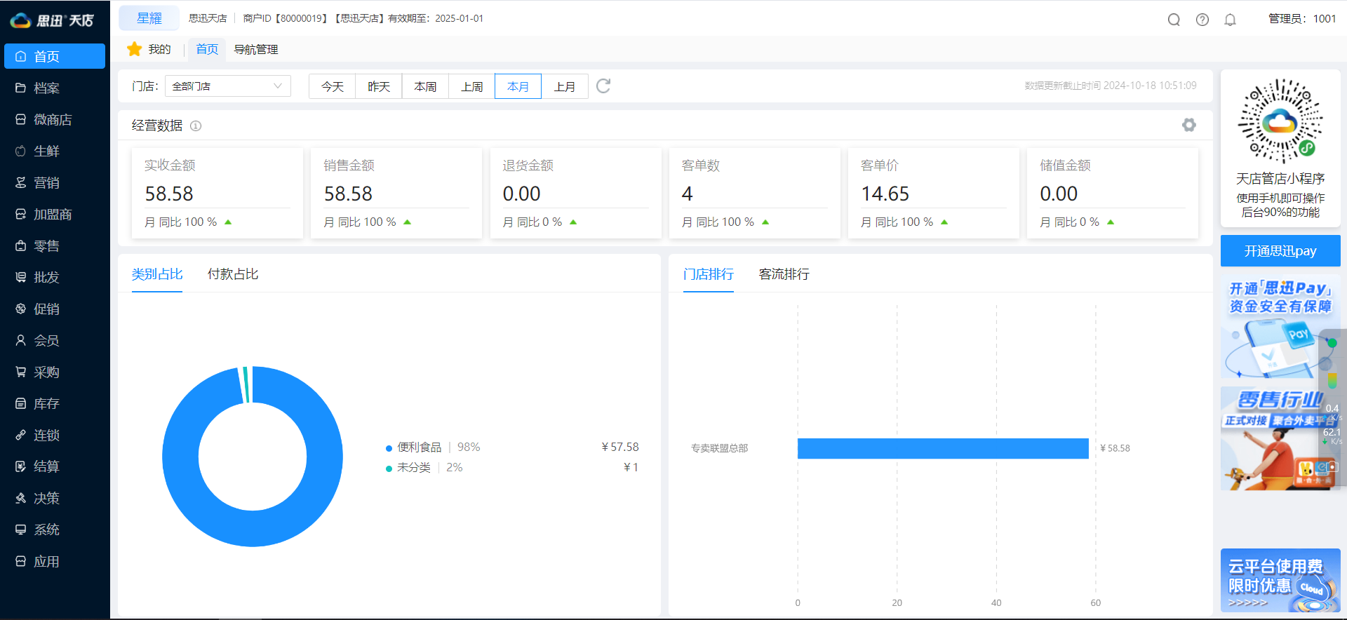 門店經營少不了收銀系統提供的專業數據報表